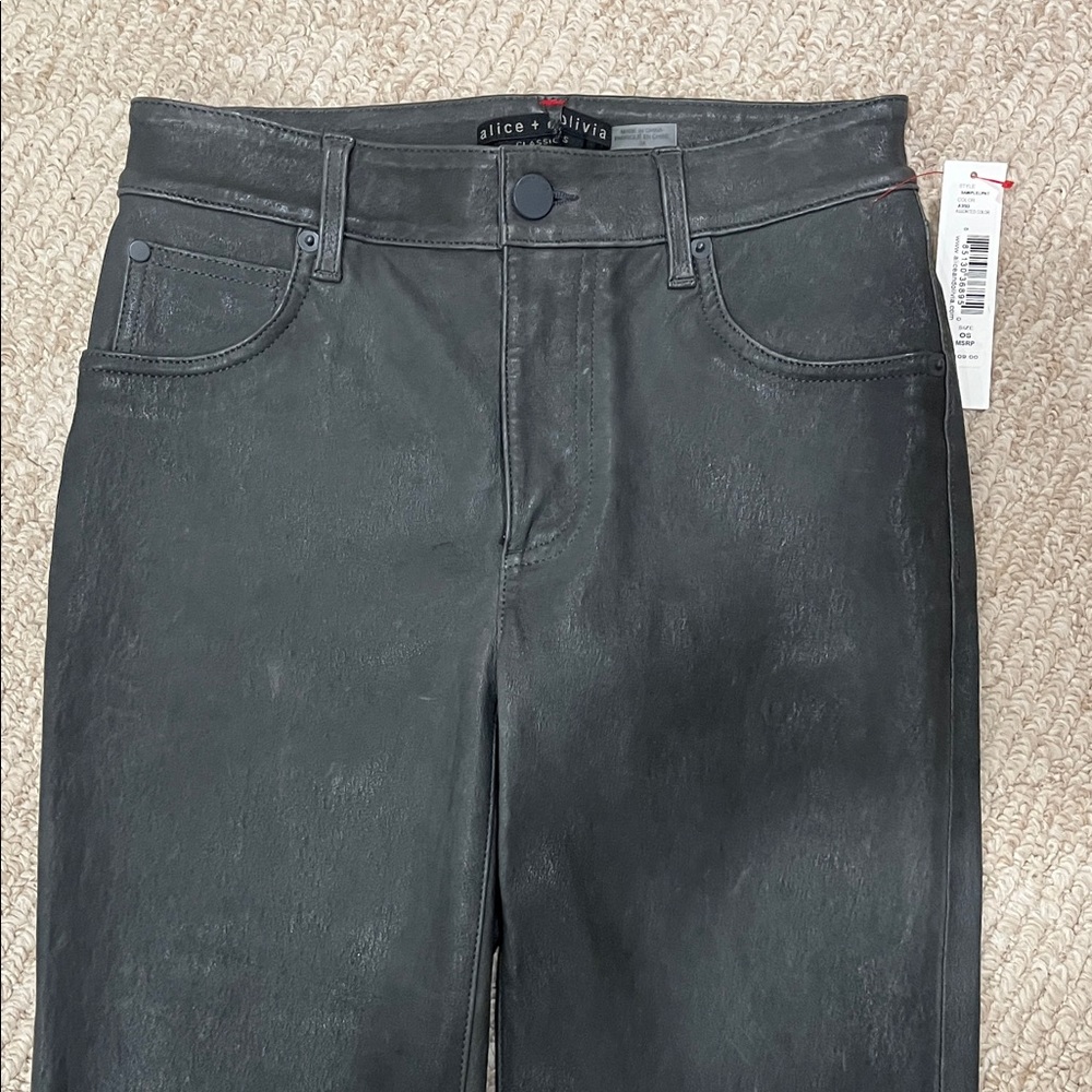 Charcoal grey leather Pants - Picture 5 of 7